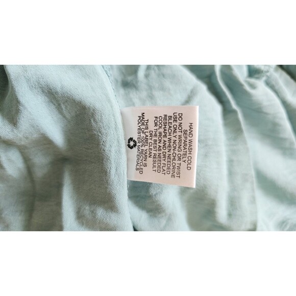 Lucky Brand Womens Teal Floral Long Sleeve Midi Dress Sz L Fall Boho Peasant NWT - Picture 5 of 7